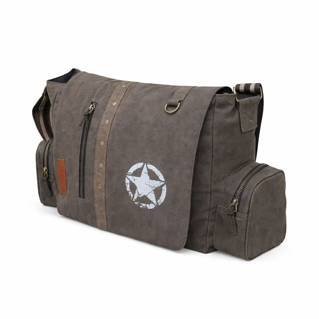 Olive Brown Unisex Messenger Bag for Everyday Use 187